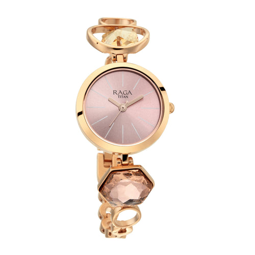 Titan Raga Moments Of Joy Mother of Pearl Dial Women Watch With Metal Strap