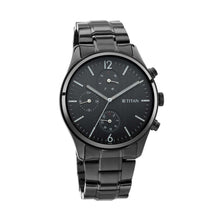 Load image into Gallery viewer, Titan Quartz Multifunction Black Dial Metal Strap Watch for Men