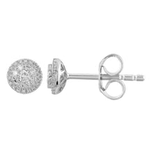 Load image into Gallery viewer, Stud Earrings with 0.25ct Diamonds in 9K White Gold