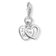 Load image into Gallery viewer, Thomas Sabo Charm Pendant "I LOVE YOU Hearts"