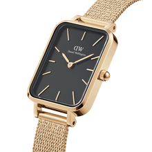 Load image into Gallery viewer, Daniel Wellington Quadro 20X26 Pressed Evergold Gold & Black Watch