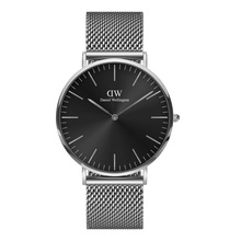 Load image into Gallery viewer, Daniel Wellington Classic 40 Sterling Silver & Onyx Watch