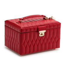 Load image into Gallery viewer, Wolf Caroline Medium Jewellery Case Red