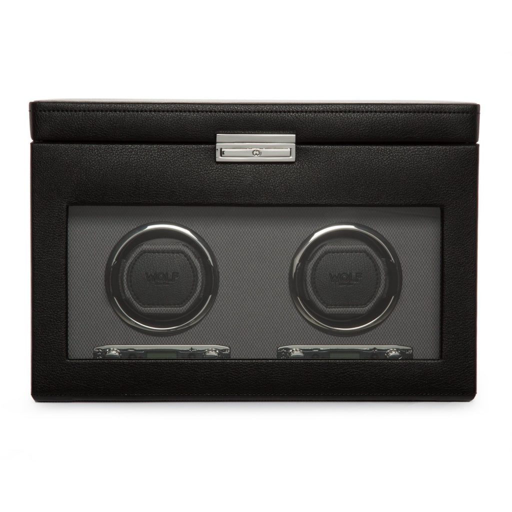 Wolf Viceroy Double Winder W Storage Blk (V) | The Jewellery Boutique Australia