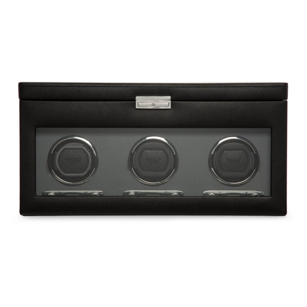 Wolf Viceroy Triple Winder W Storage Blk (V) | The Jewellery Boutique Australia