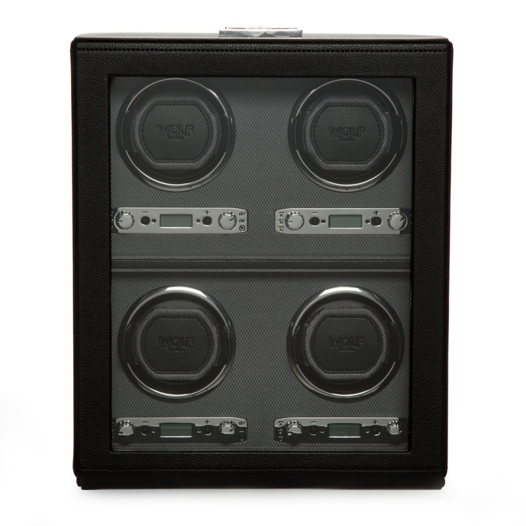 Wolf Viceroy 4 Piece Winder Black (V) | The Jewellery Boutique Australia
