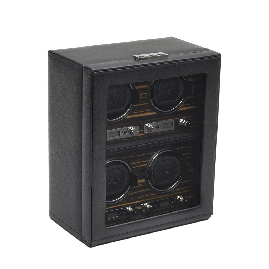 Wolf Roadster 4 Piece Winder Black (V) | The Jewellery Boutique Australia