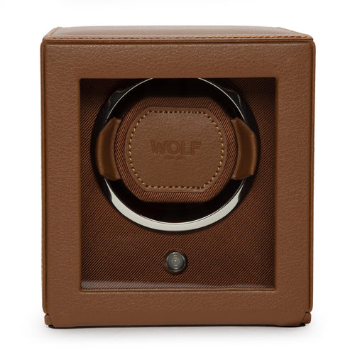 Wolf Cub Winder With Cover Cognac (V) | The Jewellery Boutique Australia