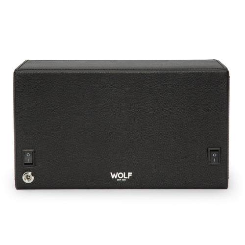 Wolf Double Cub Winder With Cover Black (V) | The Jewellery Boutique Australia