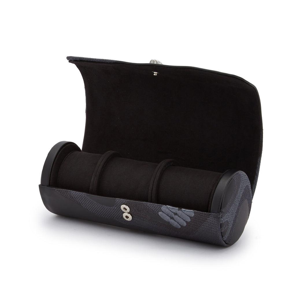 Wolf Memento Mori Triple Watch Roll Black