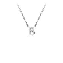 Load image into Gallery viewer, 9K White Gold 'B' Initial Adjustable Letter Necklace 38/43cm