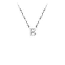Load image into Gallery viewer, 9K White Gold 'B' Initial Adjustable Necklace 38cm/43cm | The Jewellery Boutique Australia