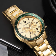 Load image into Gallery viewer, Maserati Stile Gold Dial 45mm Chronograph