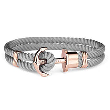 Load image into Gallery viewer, Paul Hewitt Phrep Nylon Rose Gold / Grey Bracelet - M