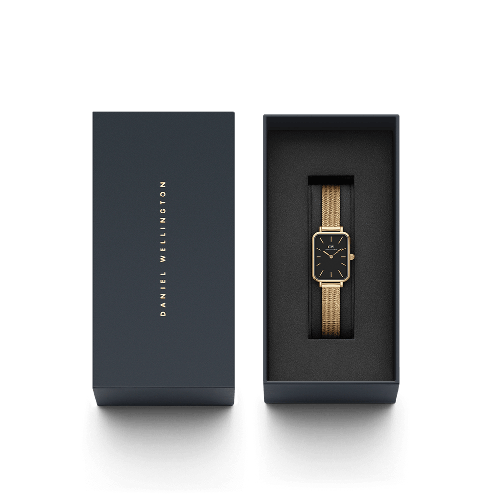 Daniel Wellington Quadro 20X26 Pressed Evergold Gold & Black Watch