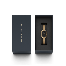 Load image into Gallery viewer, Daniel Wellington Quadro 20X26 Pressed Evergold Gold & Black Watch