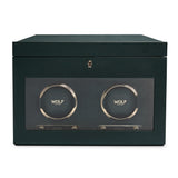 Wolf Brit Racing Green Double Watch Winder