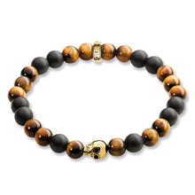 Load image into Gallery viewer, Thomas Sabo Bracelet "Brown Skull"