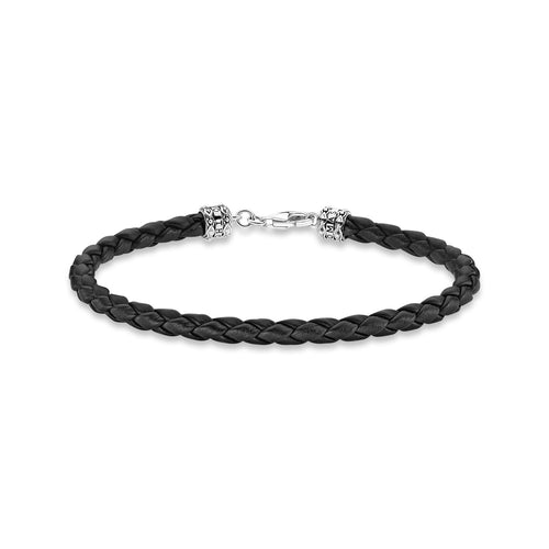 Thomas Sabo Leather Bracelet Black