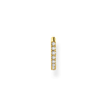 Load image into Gallery viewer, Thomas Sabo Single Hoop Earring White Stones