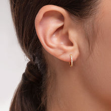 Load image into Gallery viewer, Thomas Sabo Single Hoop Earring White Stones
