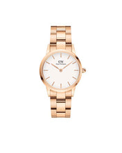 Load image into Gallery viewer, Daniel Wellington Iconic Link 28 Rose Gold & White Watch