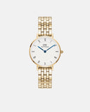 Daniel Wellington Petite Roman Numerals 28 5-Link G White Watch