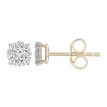 Load image into Gallery viewer, Stud Earrings with 0.25ct Diamonds in 9K Yellow Gold