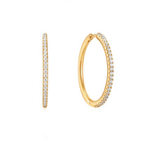 Load image into Gallery viewer, Gold Glam Hoop Earrings