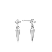 Load image into Gallery viewer, Ania Haie Silver Sparkle Spike Stud Earrings