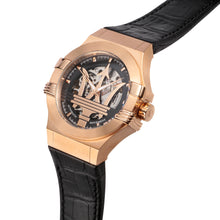 Load image into Gallery viewer, Maserati Potenza 42mm Automatic Skeleton Gold Watch