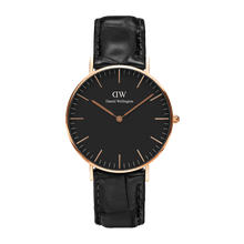 Load image into Gallery viewer, Daniel Wellington Classic 40 Reading Rose Gold & Black Watch