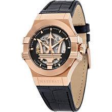 Load image into Gallery viewer, Maserati Potenza 42mm Automatic Skeleton Gold Watch