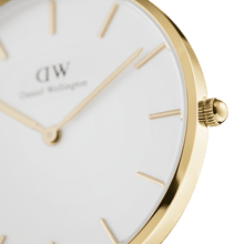 Load image into Gallery viewer, Daniel Wellington Petite 36 Evergold Gold & White Watch
