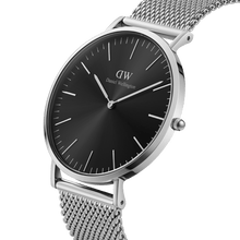 Load image into Gallery viewer, Daniel Wellington Classic 40 Sterling Silver & Onyx Watch