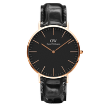 Load image into Gallery viewer, Daniel Wellington Classic 40 Reading Rose Gold & Black Watch