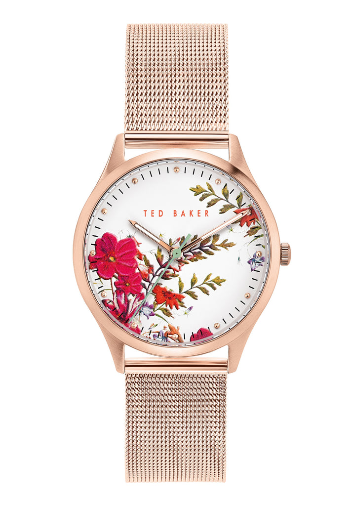 Ted Baker Belgravia Floral Gold Mesh Watch