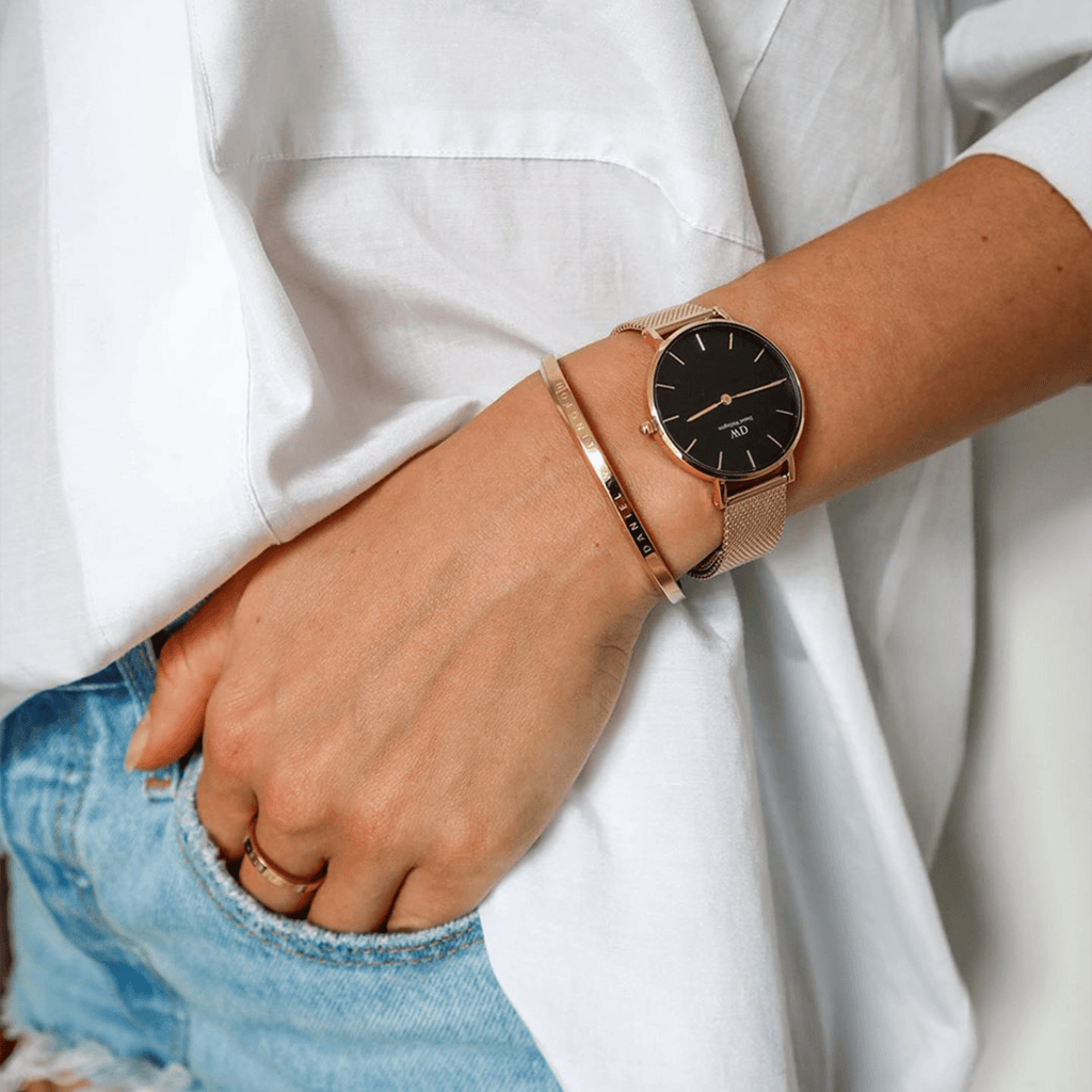 Daniel Wellington Petite 36 Evergold Gold & Black Watch