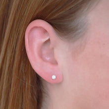 Load image into Gallery viewer, Stud Earrings with 0.15ct Diamonds in 9K Yellow Gold