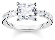 Load image into Gallery viewer, Thomas Sabo Ring white stones silver
