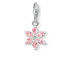 Load image into Gallery viewer, Charm Pendant Pink Crystal Flower