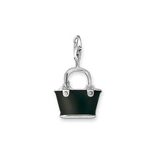 Load image into Gallery viewer, Charm Pendant Beach Bag Black