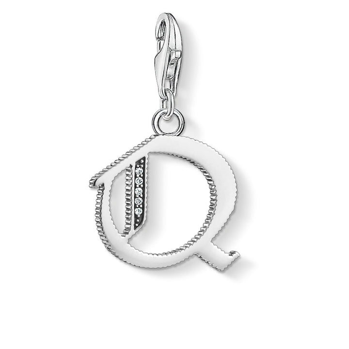 Charm Pendant "Letter Q Silver"