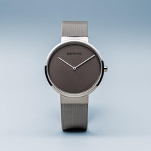 Load image into Gallery viewer, Bering Classic  Brushed Silver 39mm Grey Mesh Watch