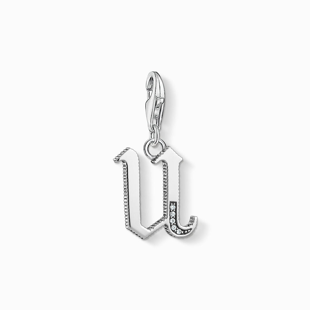 Charm Pendant "Letter U Silver"