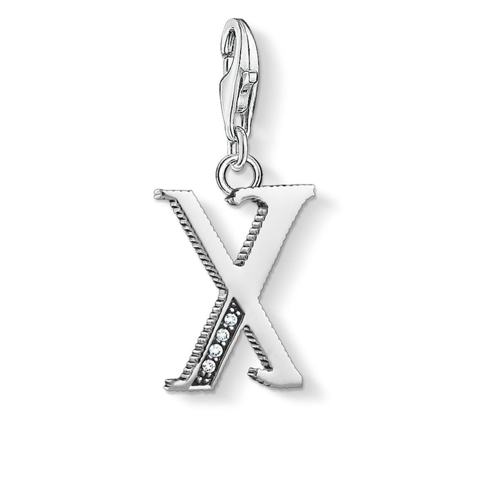 Charm Pendant "Letter X Silver"