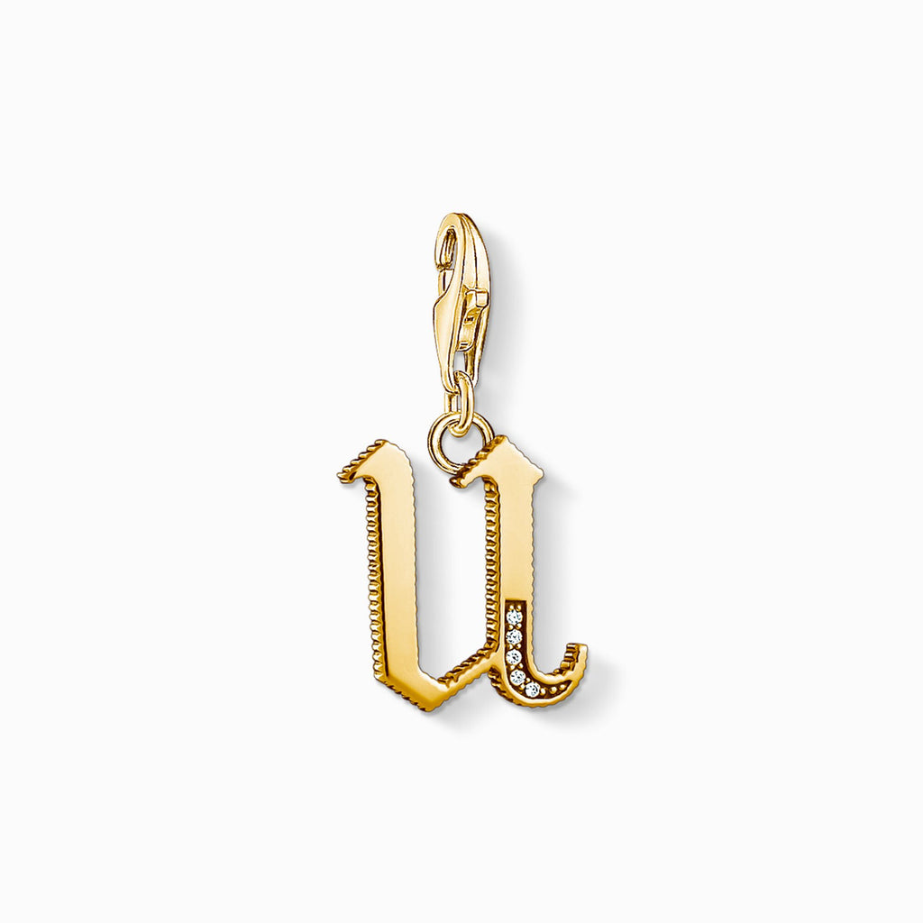 Charm Pendant "Letter U Gold"