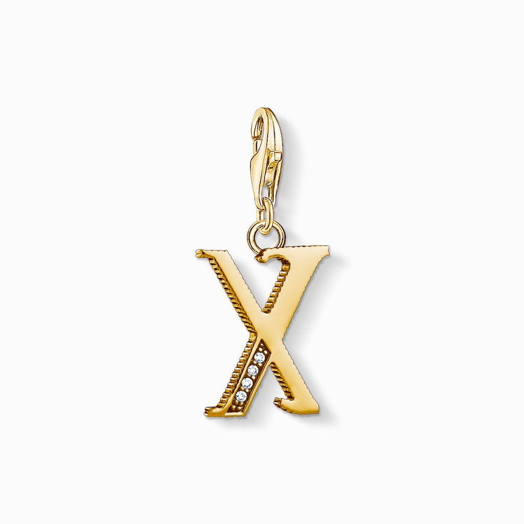 Charm Pendant "Letter X Gold"