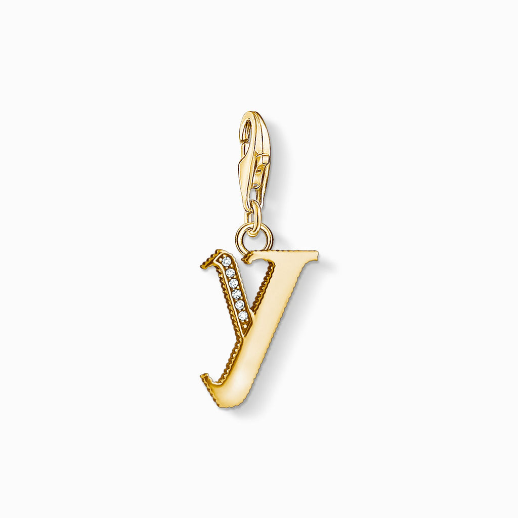 Charm Pendant "Letter Y Gold"