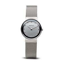 Load image into Gallery viewer, Bering Classic Polished Silver Mesh Swarovski Watch
